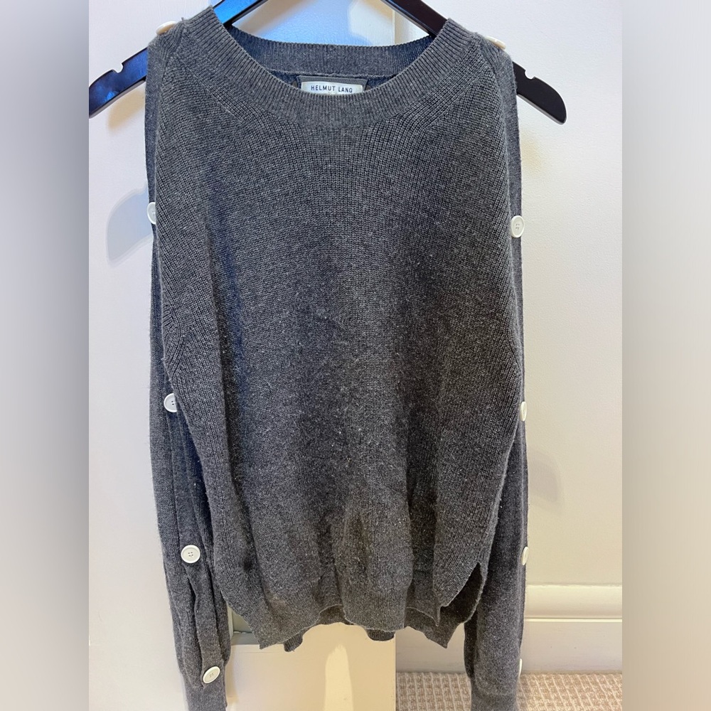 Helmut Lang buttoned sleeve sweater